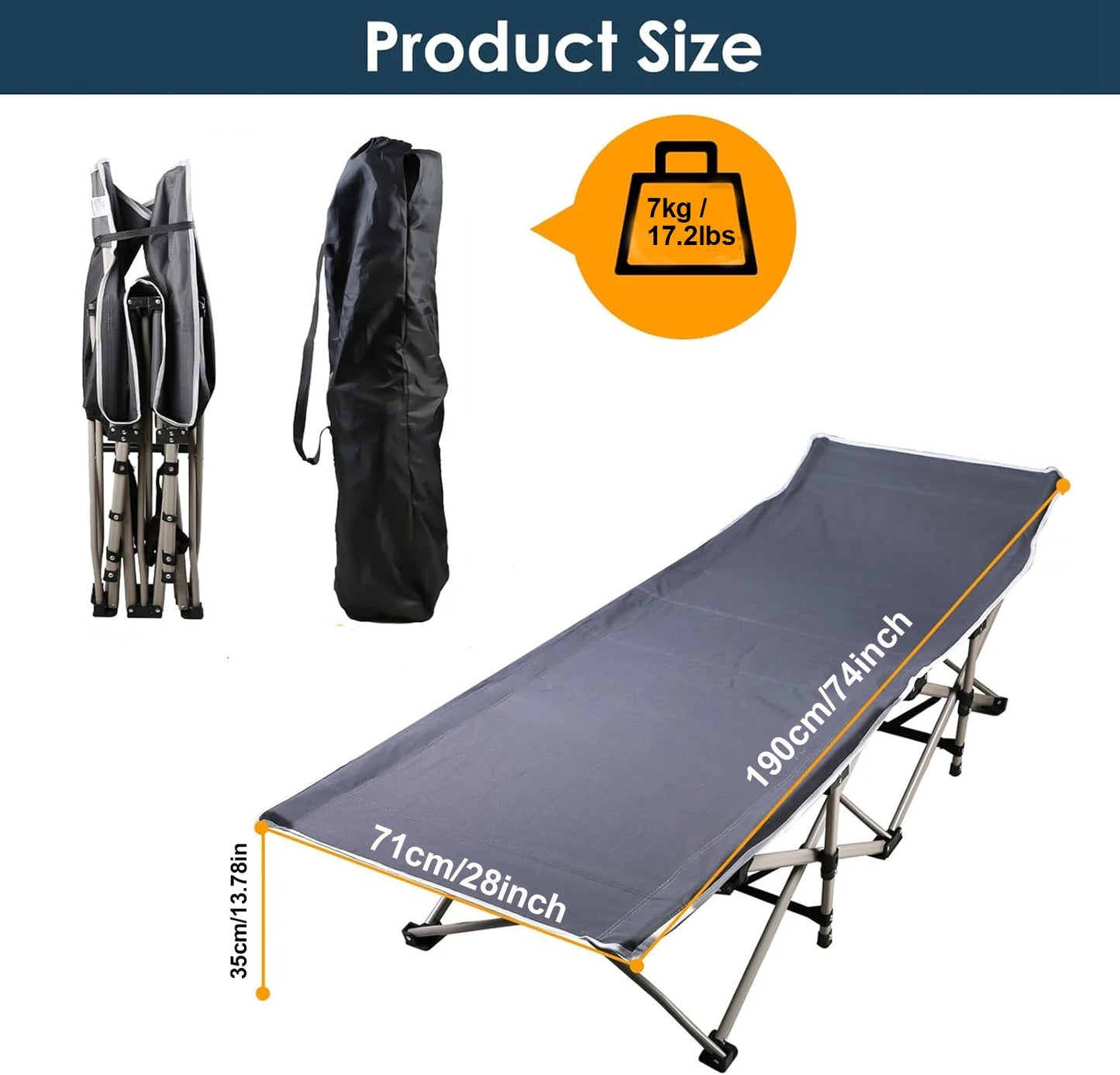 Foldable Outdoor Garden Bed Lounge Chair With Pearl Foam Mattress