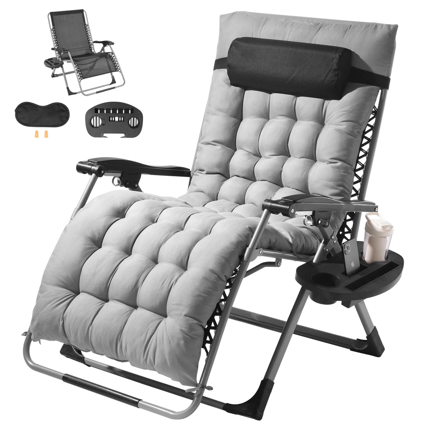 SucceBuy Zero Gravity Lounge Chair Recliner With Cupholder