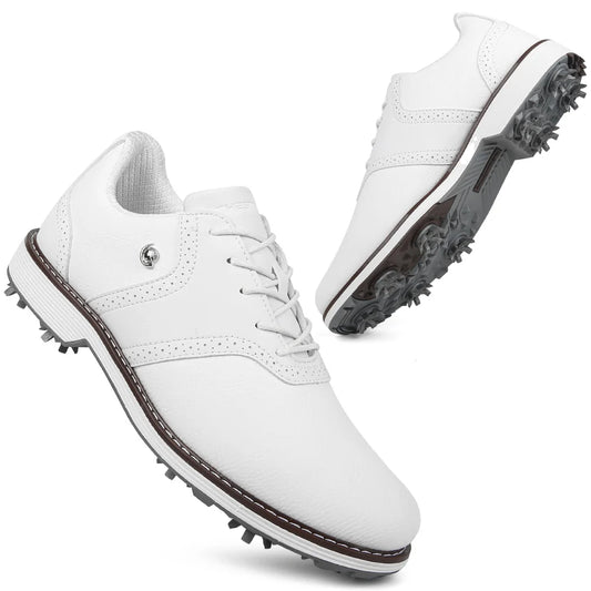 Lenox Men Golf Shoes Spikes Lace Up Footwear For Golfers