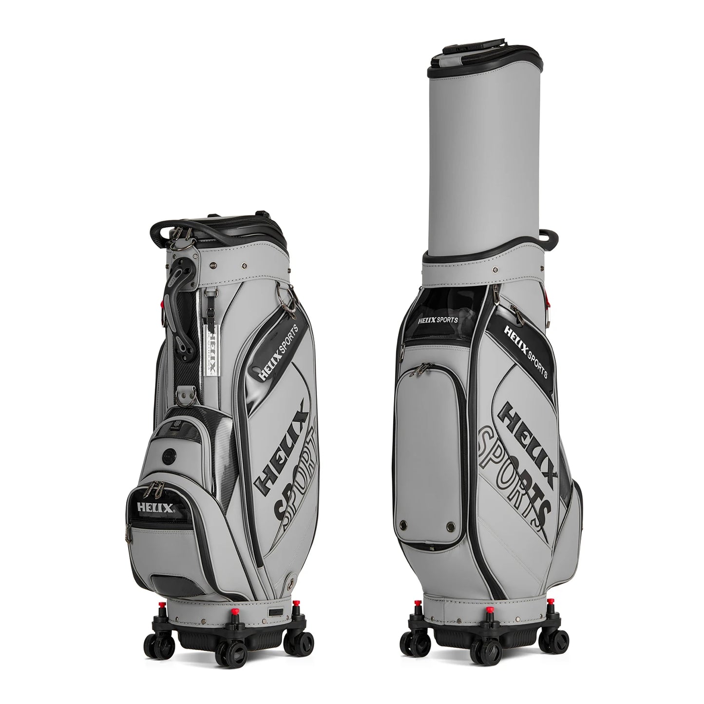 HELIX All-In-One Golf Travel Bag With 4 Wheels And Locking Top