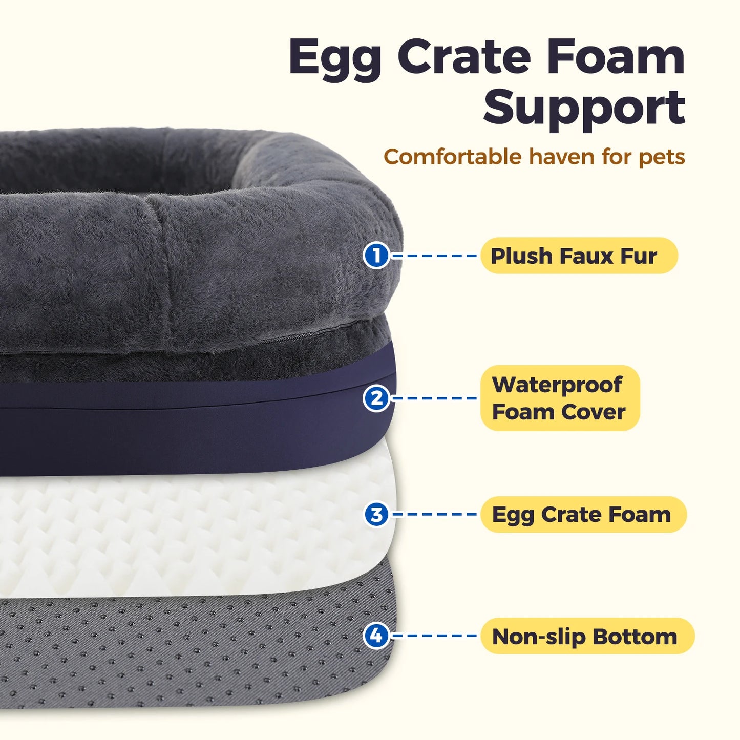 PAWZ Road Foldable Dog Bed For Adults And Large Dogs Washable Sofa Bed