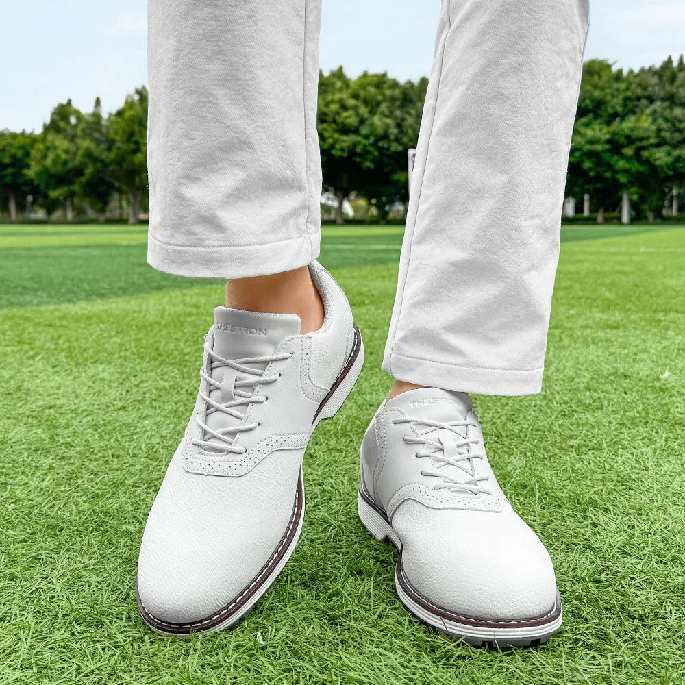 Lenox Men Golf Shoes Spikes Lace Up Footwear For Golfers