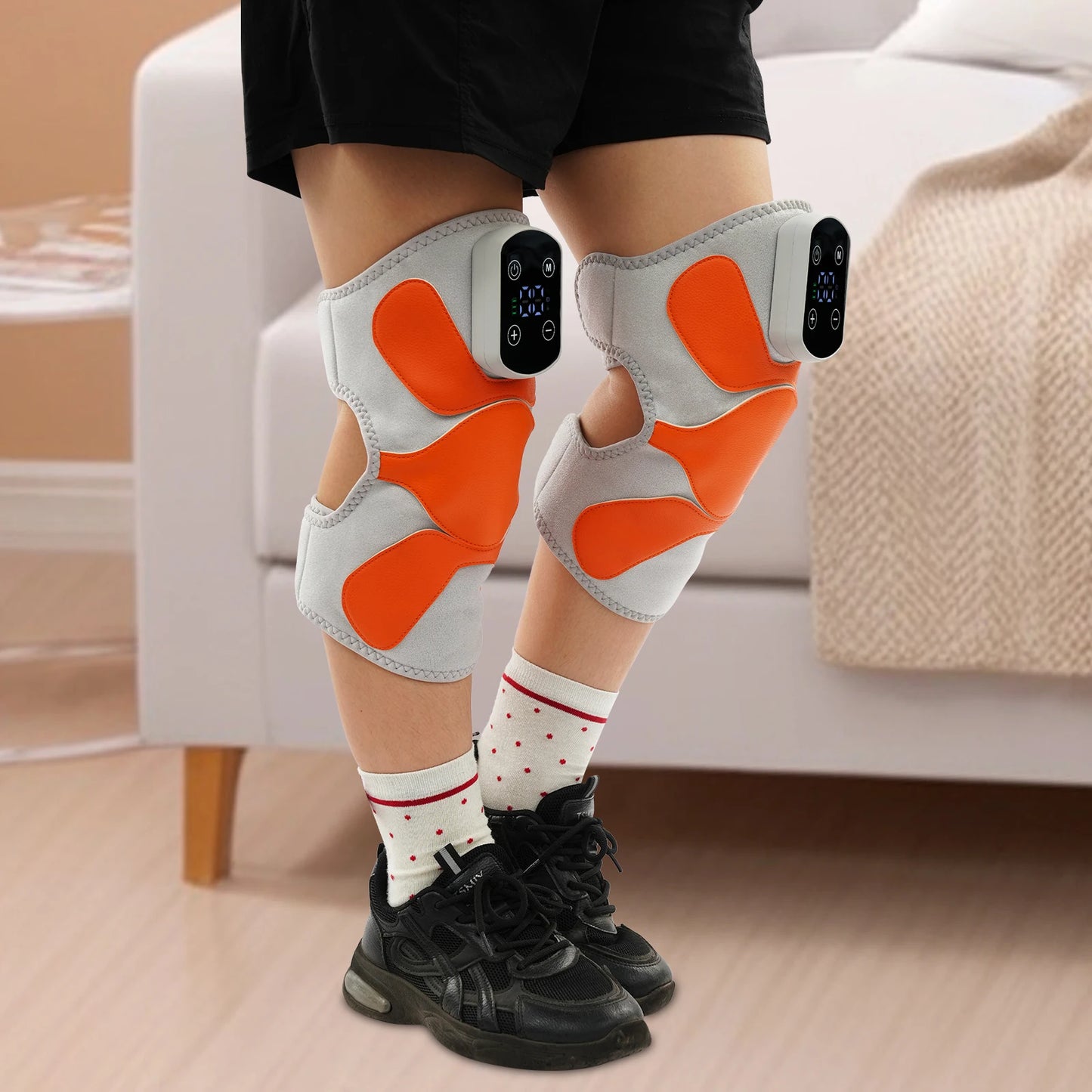 Portable Knee Massager With Heating And Vibrating Therapy Digital Display