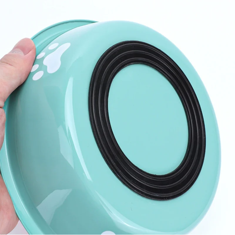 Large Capacity Dog Food Bowl Stainless Steel Anti Knock