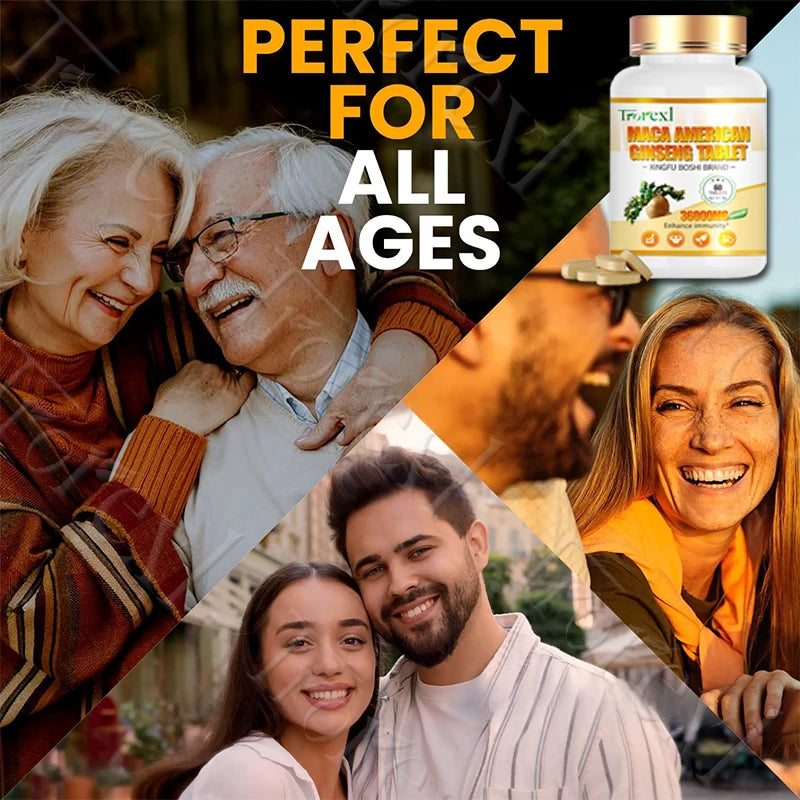HABUMAMA Maca Ginseng Mens Health Tablets Vitality Renewal
