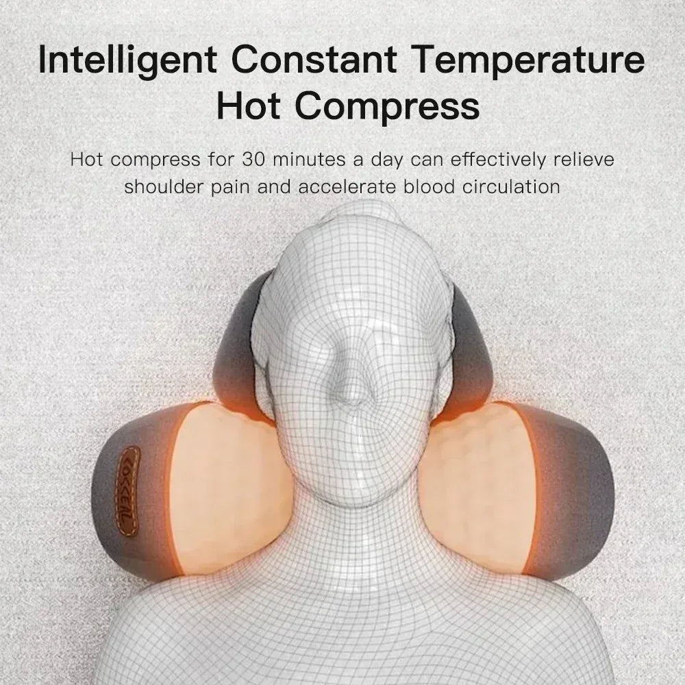 Okayso Electric Neck Massager With Traction Heat And Vibration