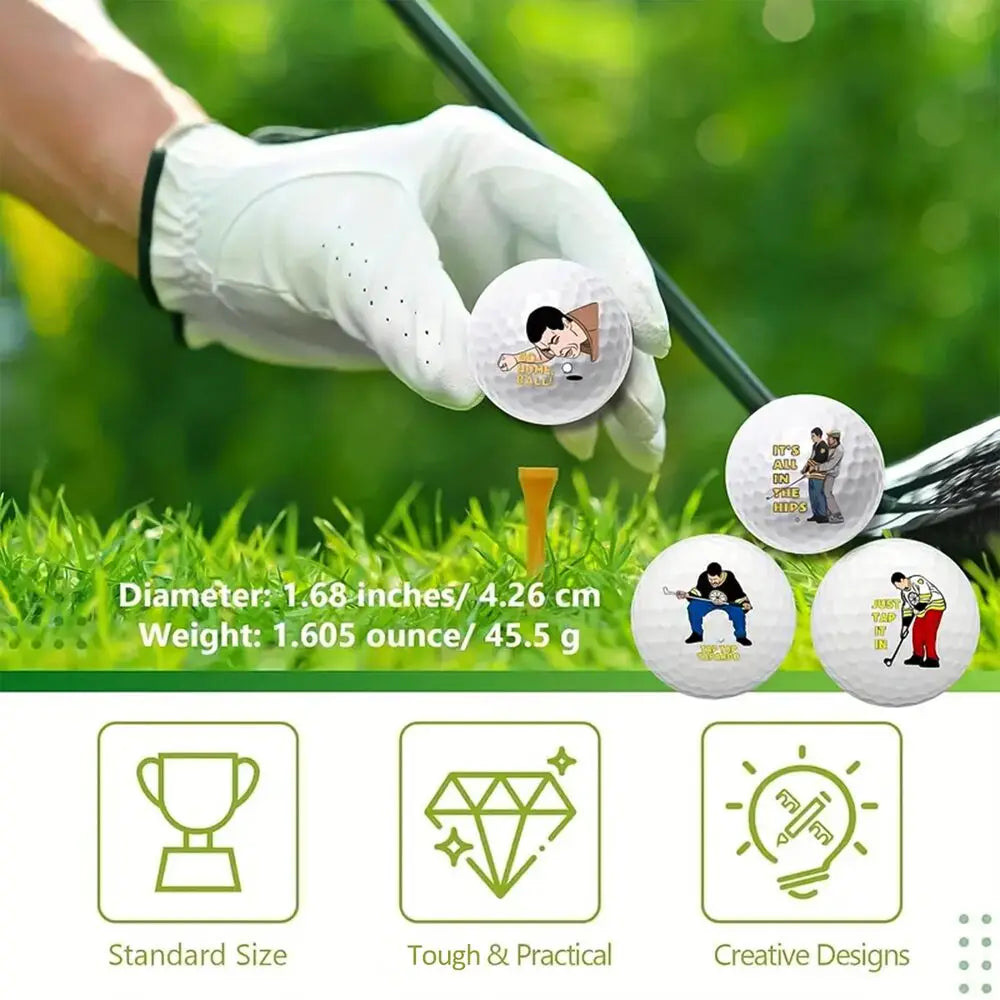 Funny Golf Balls Gift Set Novelty Golfers Present For Men