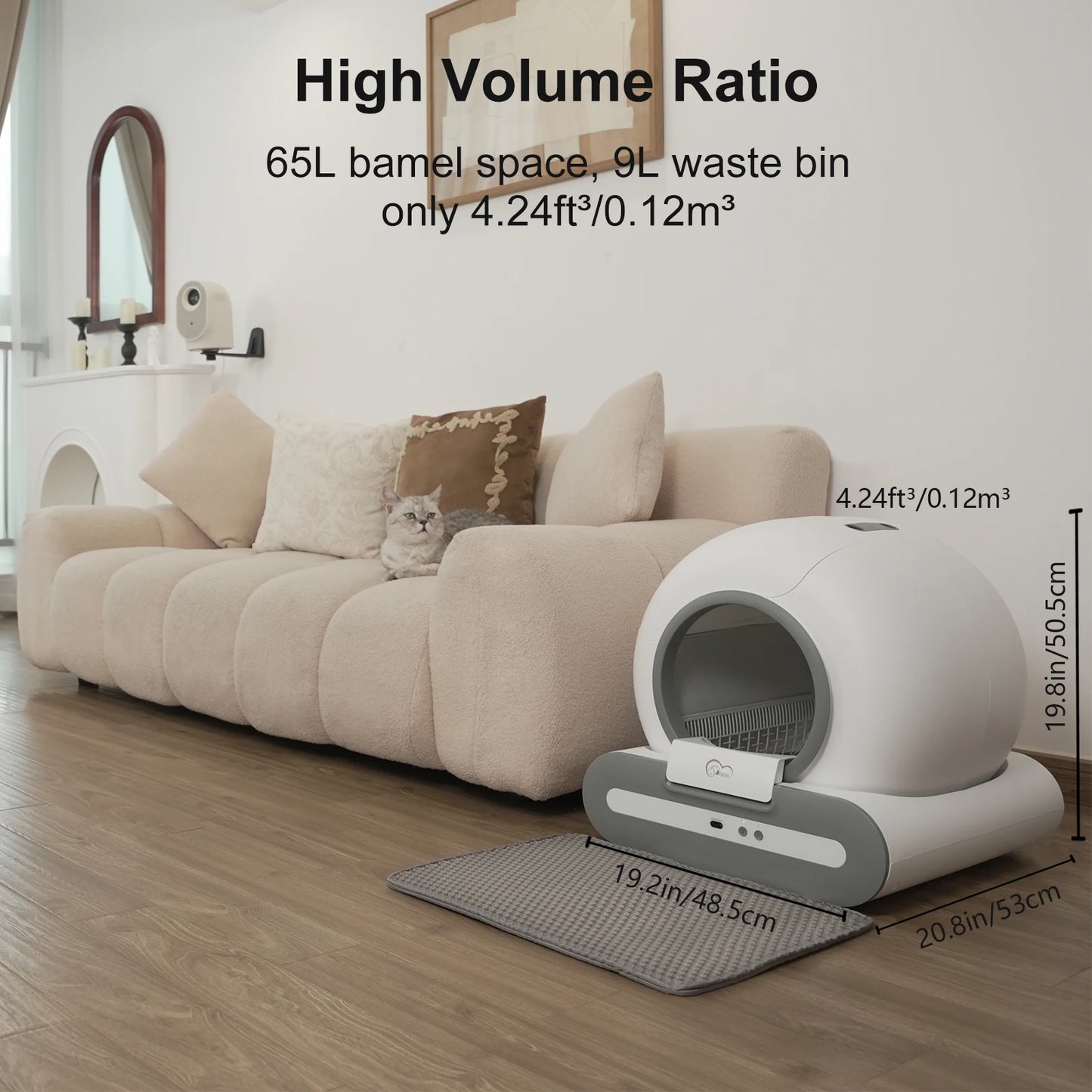 DOEL Self Cleaning Cat Litter Box With App Control WiFi
