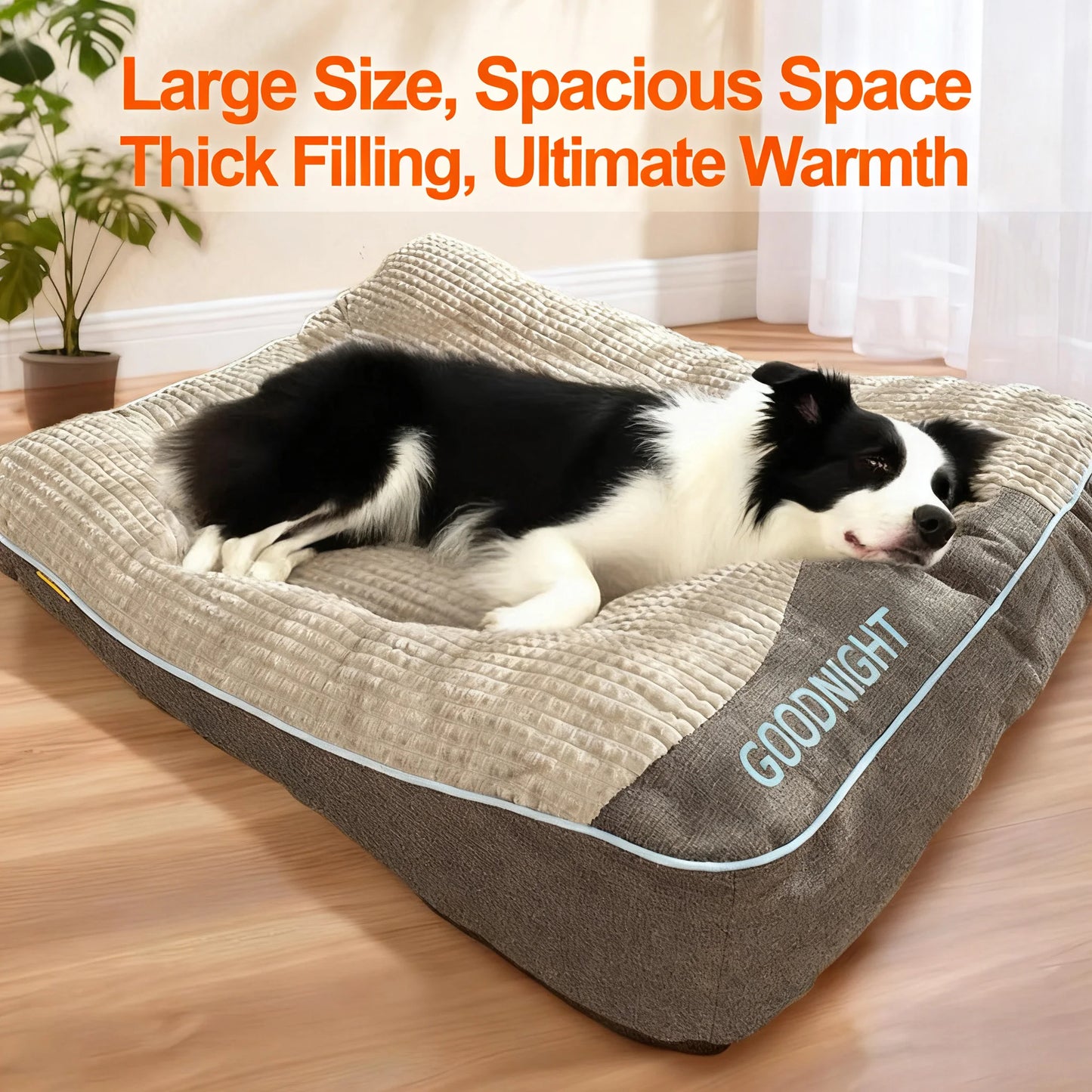 NONECN Extra Thick Orthopedic Dog Bed for Large Dogs
