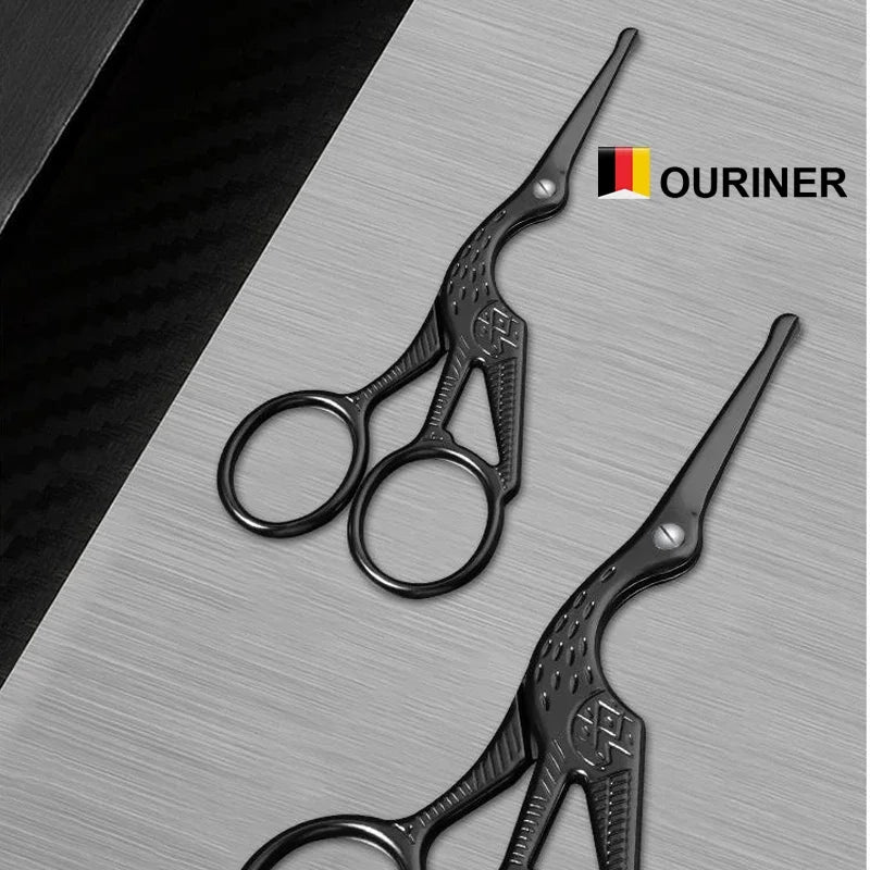Stainless Steel Facial Hair Scissors For Nose Beard And Eyebrows
