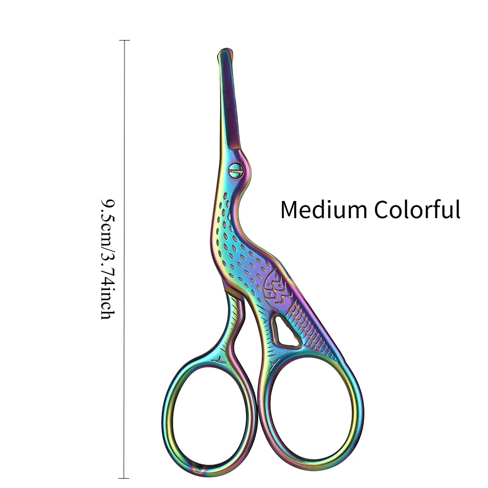 Stainless Steel Facial Hair Scissors For Nose Beard And Eyebrows