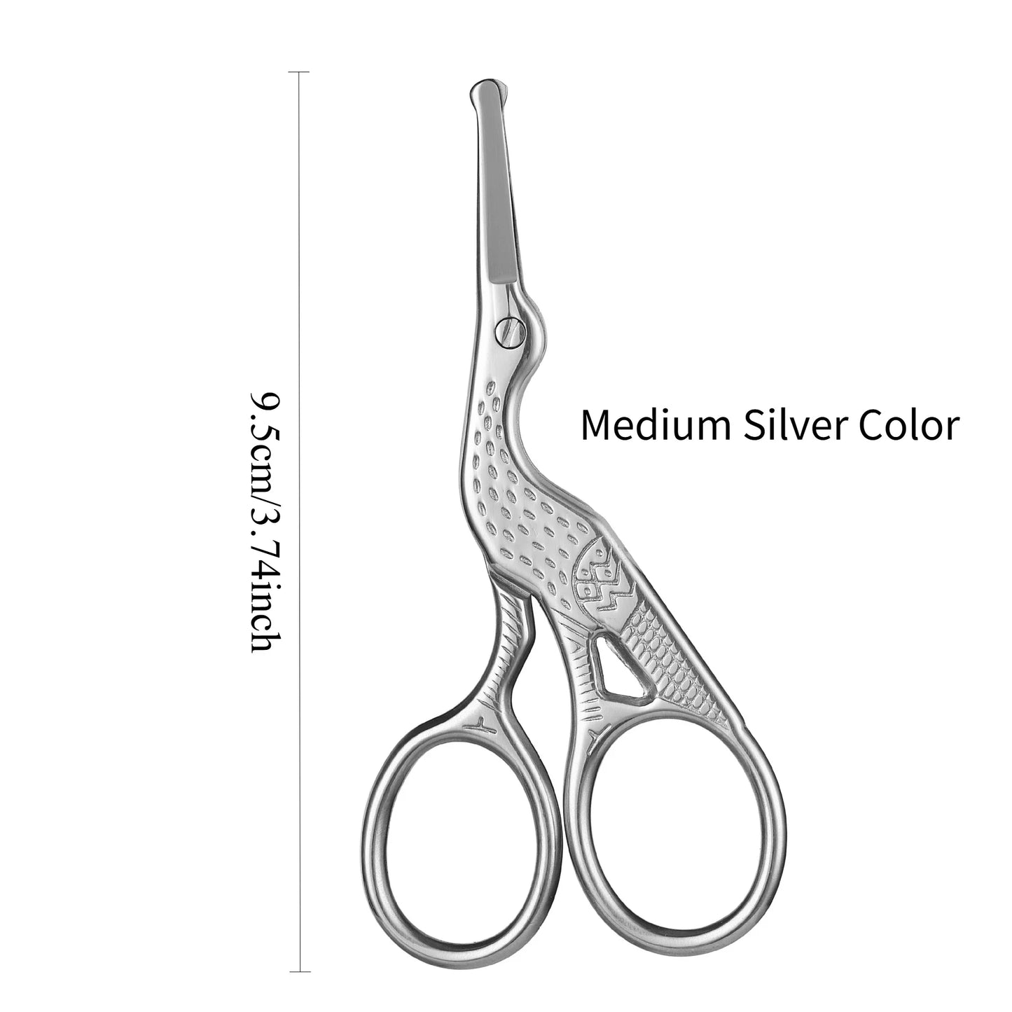 Stainless Steel Facial Hair Scissors For Nose Beard And Eyebrows