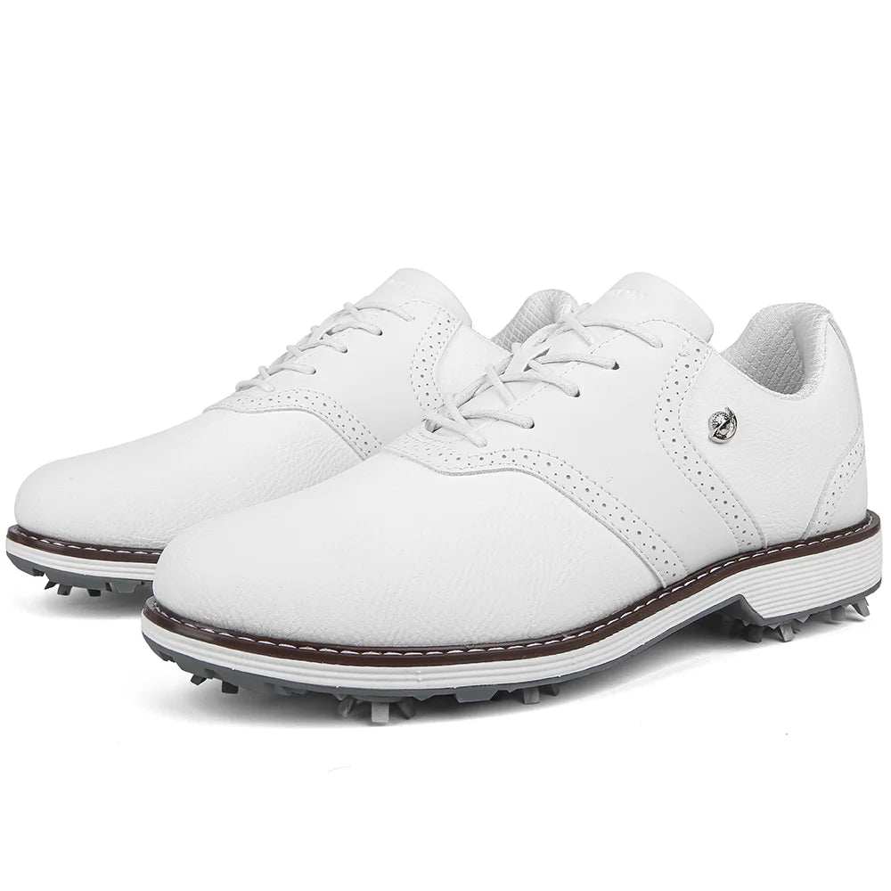 Lenox Men Golf Shoes Spikes Lace Up Footwear For Golfers