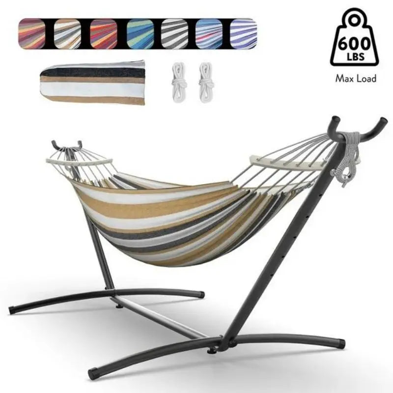 Gyroor Hammock With Adjustable Stand Storage Bag 600 Pound Capacity