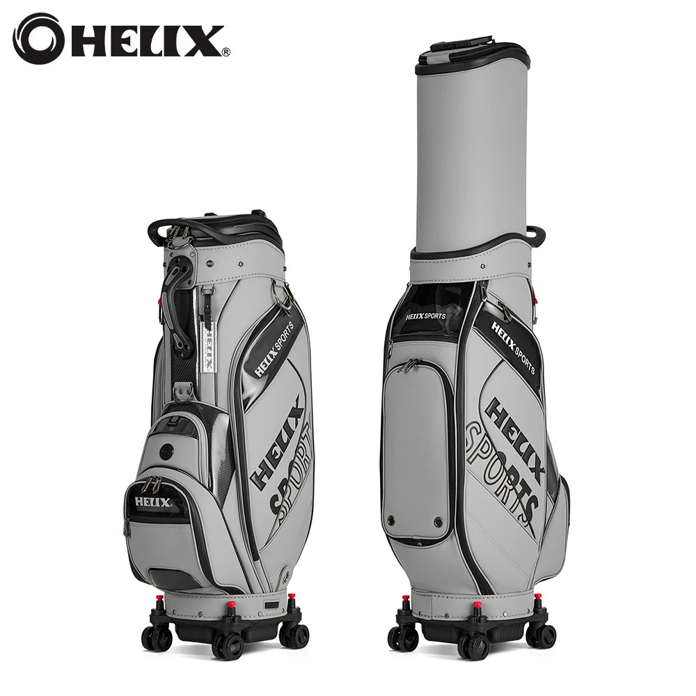 HELIX All-In-One Golf Travel Bag With 4 Wheels And Locking Top