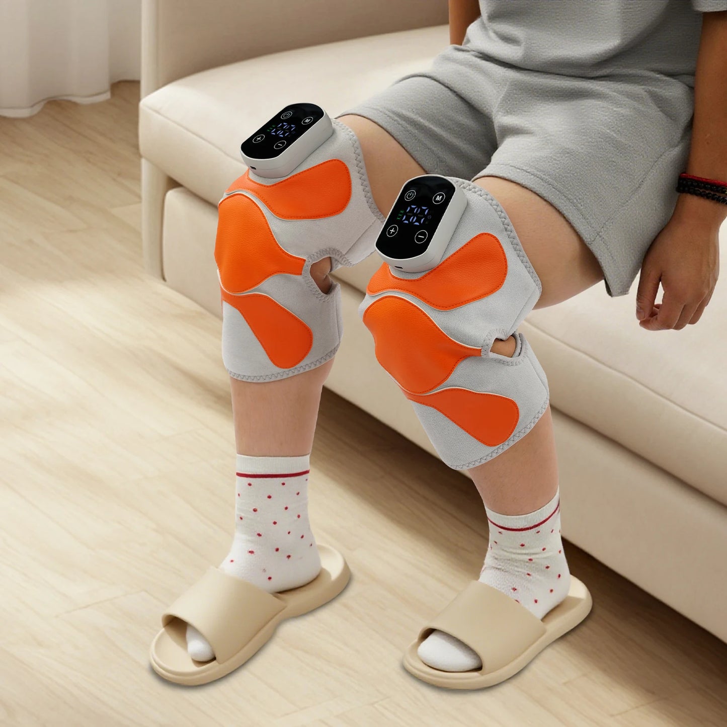 Portable Knee Massager With Heating And Vibrating Therapy Digital Display