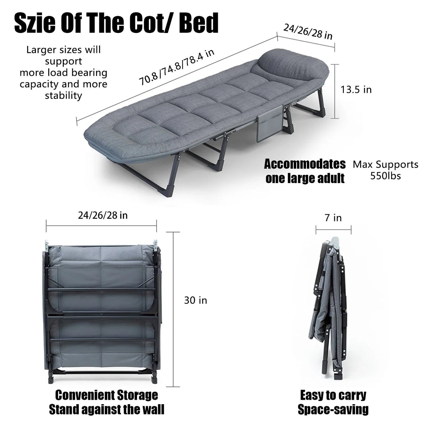 Snozeflex American Folding Bed Outdoor Sofa Bed Garden