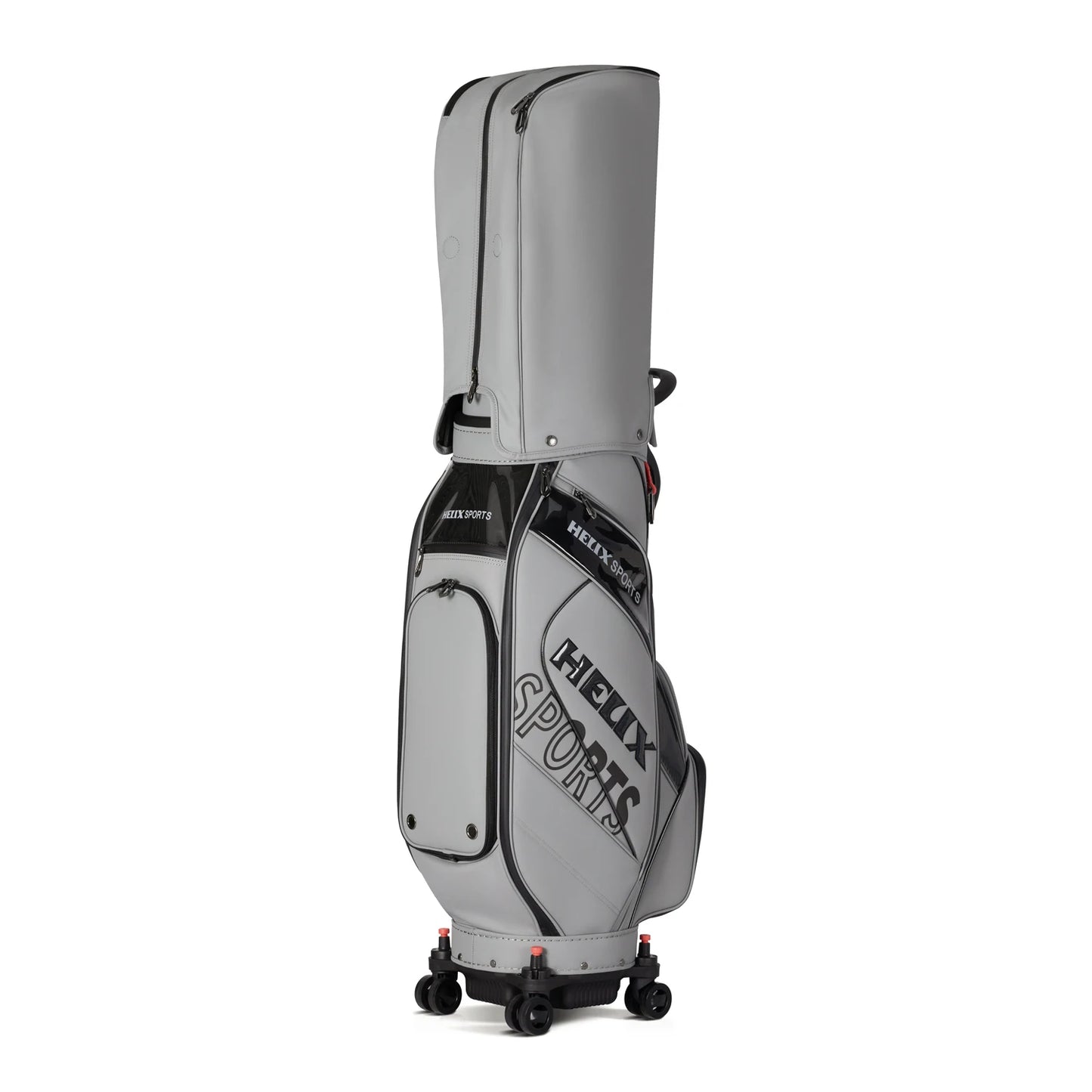 HELIX All-In-One Golf Travel Bag With 4 Wheels And Locking Top