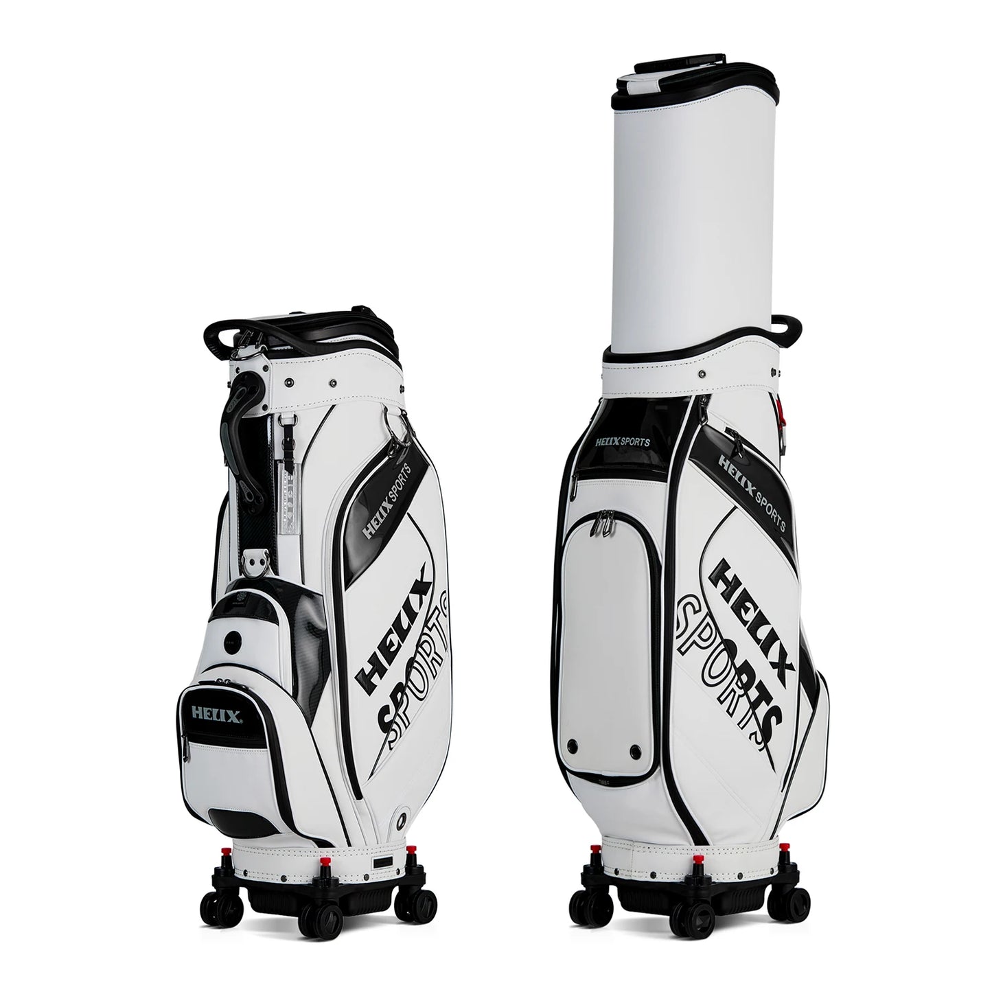 HELIX All-In-One Golf Travel Bag With 4 Wheels And Locking Top