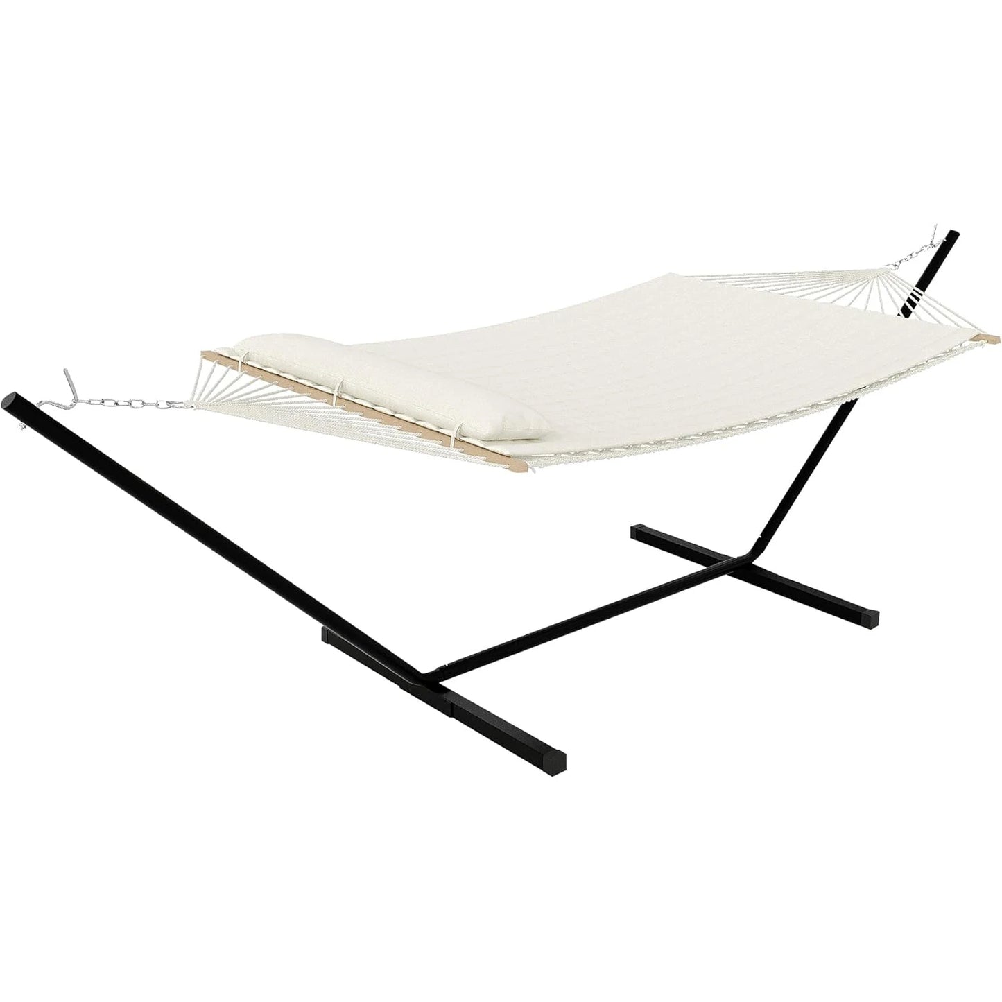 TWISTER.CK Heavy Duty Double Hammock With Stand For Outdoor Use