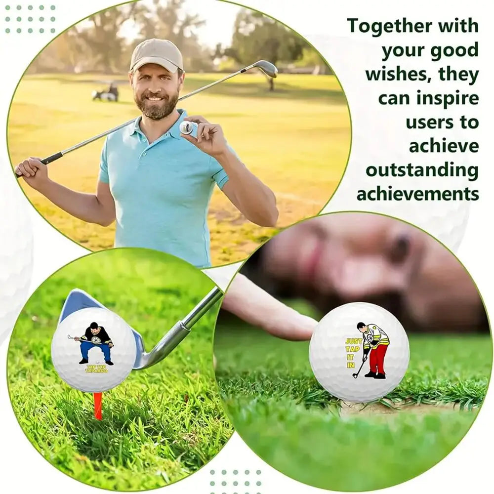 Funny Golf Balls Gift Set Novelty Golfers Present For Men