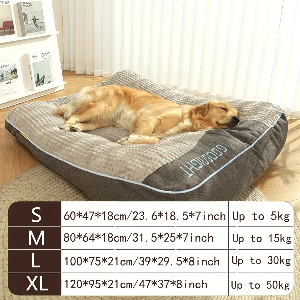 NONECN Extra Thick Orthopedic Dog Bed for Large Dogs