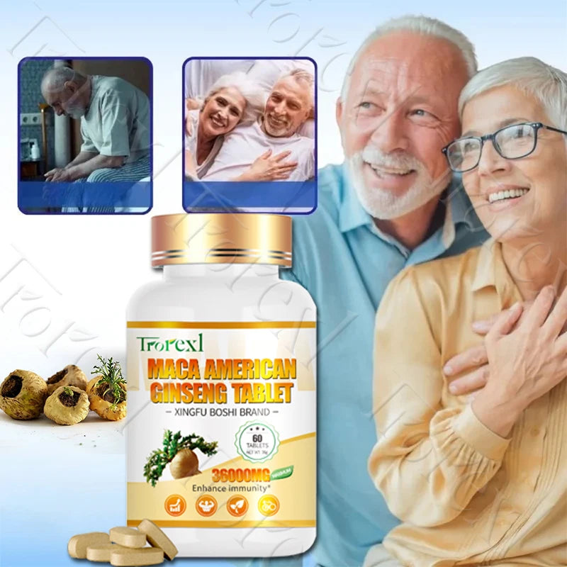 HABUMAMA Maca Ginseng Mens Health Tablets Vitality Renewal