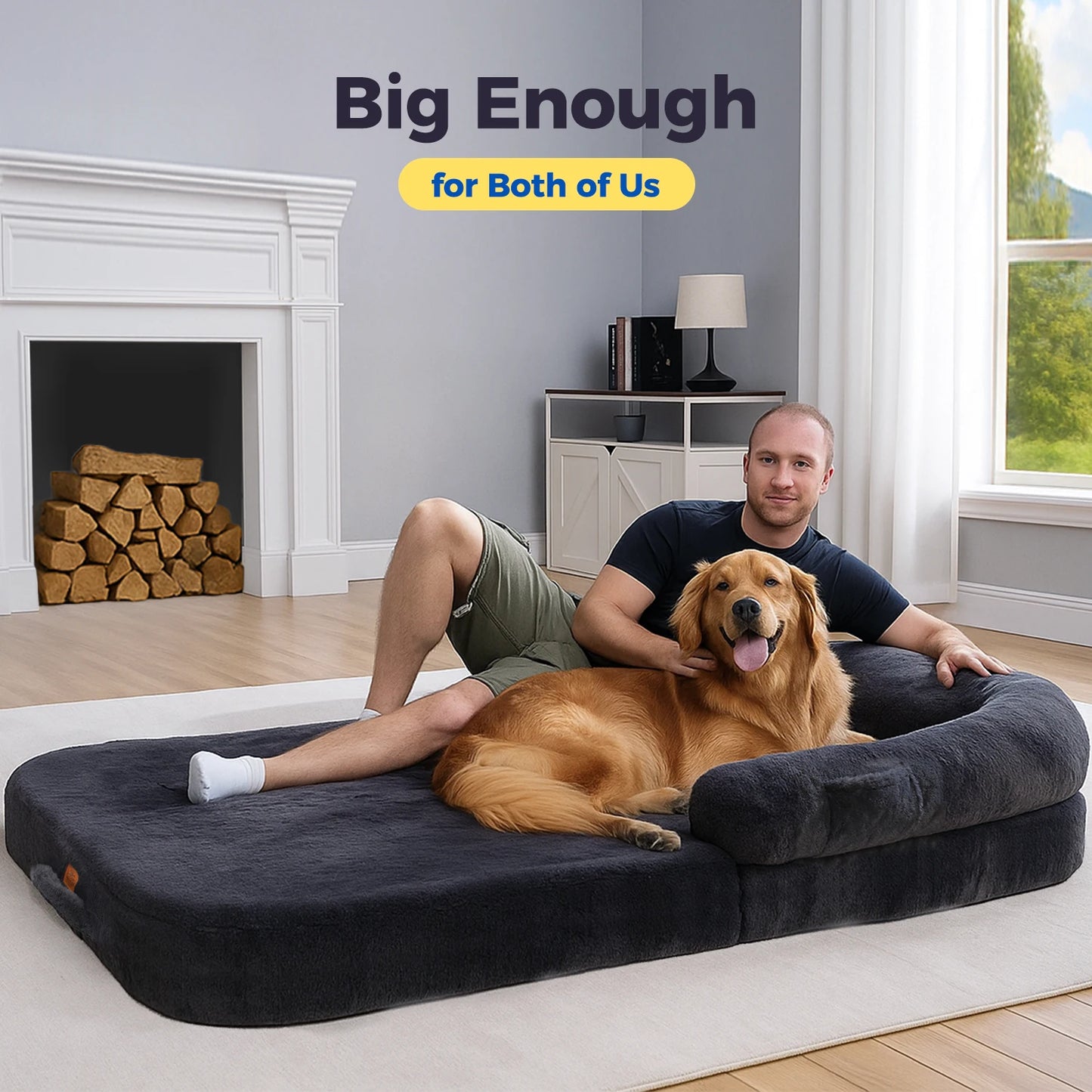 PAWZ Road Foldable Dog Bed Plush Sofa Washable Non Slip