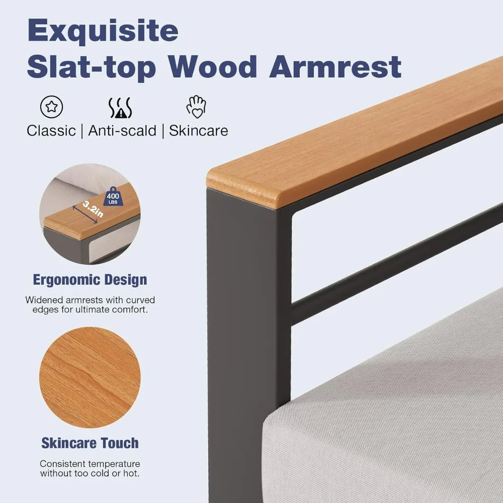 Aluminum Outdoor Patio Furniture Set With Washable Cushions And Coffee Table