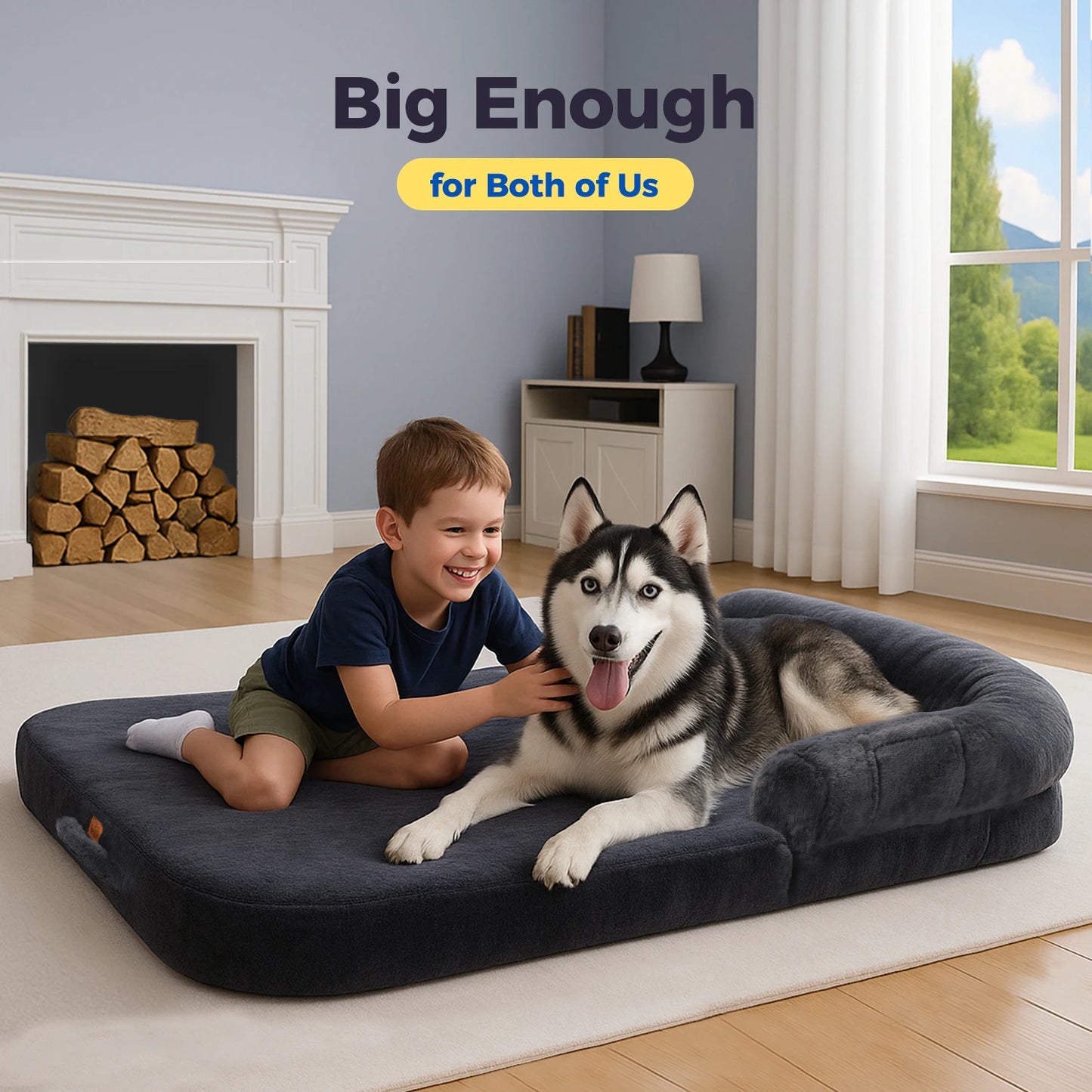 PAWZ Road Foldable Dog Bed Plush Sofa Washable Non Slip