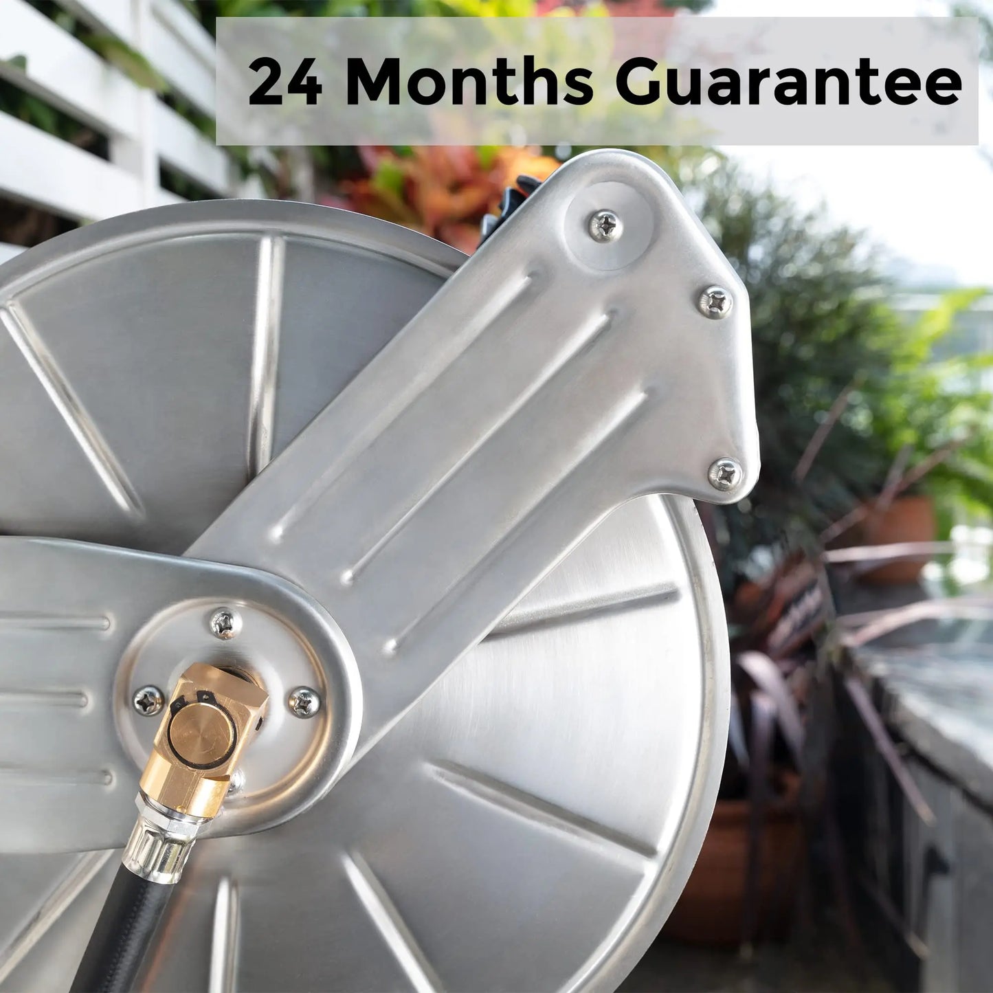 Giraffe Tools Stainless Steel Hose Reel Heavy Duty Wall Mounted