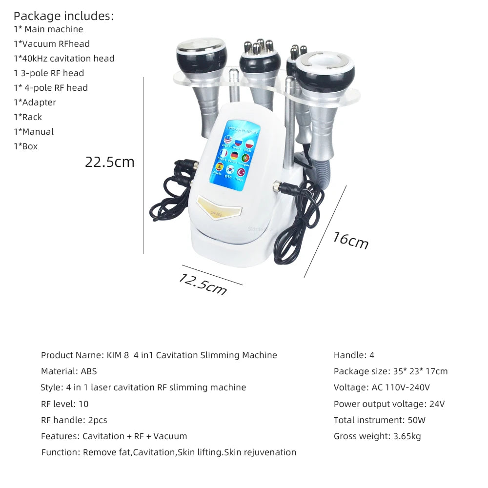 Moonic Beauty 4 In 1 Cavitation Ultrasonic Body Tool