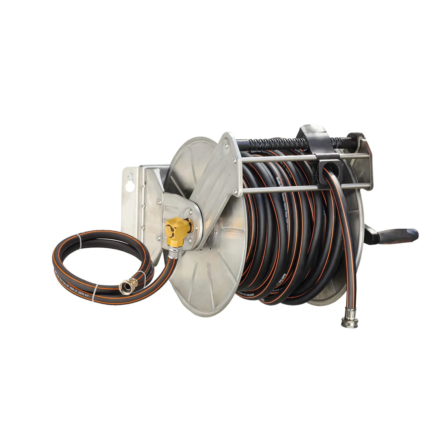 Giraffe Tools Stainless Steel Hose Reel Heavy Duty Wall Mounted