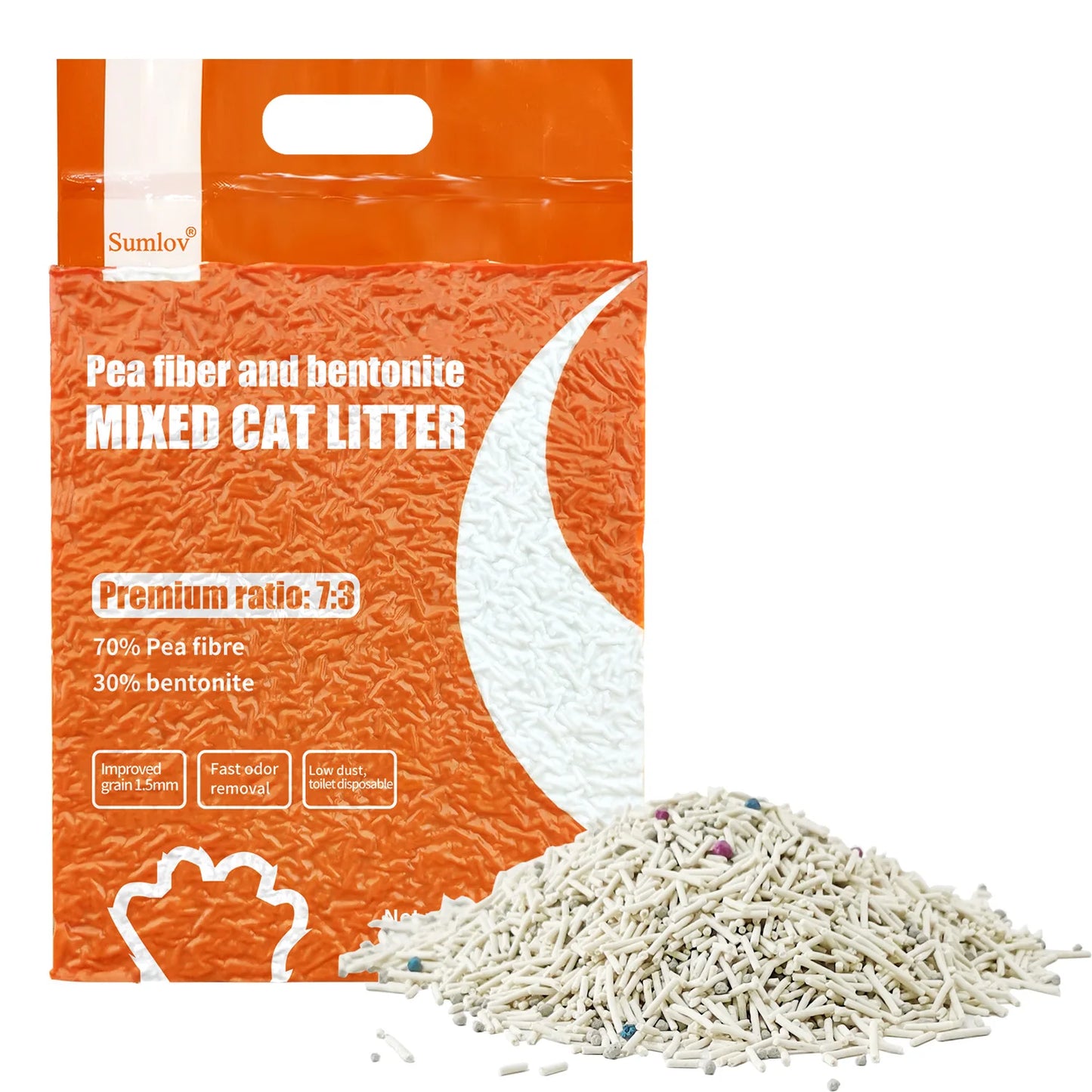 Mixed Tofu Cat Litter Natural Botanical Dust Free Quick Clumping Odor Control