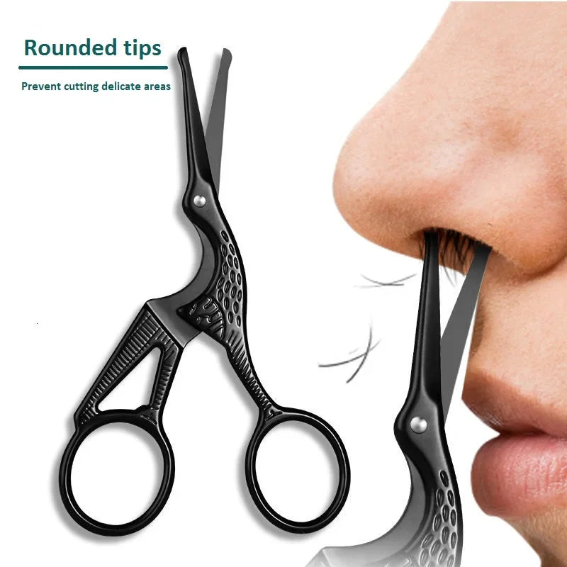 Stainless Steel Facial Hair Scissors For Nose Beard And Eyebrows
